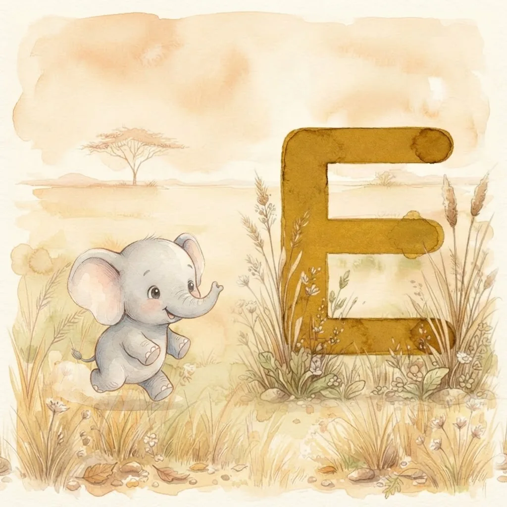 Letter E illustration